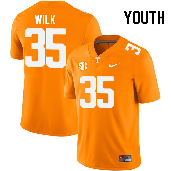Youth #35 Patrick Wilk Tennessee Volunteers College Football Jerseys Stitched Sale-Orange - Click Image to Close
